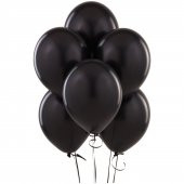 Metalik Balon Siyah - 25 Adet - 1