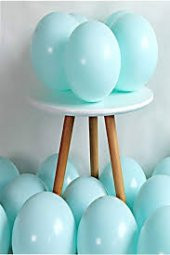 Yeşil Renk Makaron Balon 25 Adet - 1