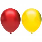 Metalik Balon Sarı - Kırmızı 10 Adet - 1
