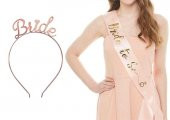 Bride To Be Rose Gold Taç Kuşak Set - 1