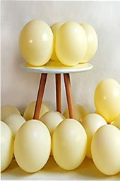 Makaron Sarı Renk Balon 25 Adet - 1