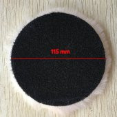 Pasta Cila Polisaj Süngeri 115 mm Cırt Tabanlı Kuzu Postu Yünü Pedi Keçesi Parlatma (3 ADET) - 5