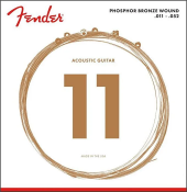 Fender Phosphor Bronze Acoustic Guitar Strings Ball End 60CL .011-.052 Gauges String Sets - Akustik Gitar Teli - 1
