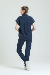 SANEM- Kadın Likralı Koyu Gri Üniforma Takımı thumbnail 2