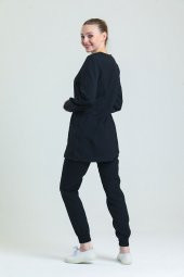 Wio Uniform TULİP Kadın Likralı Tesettür Siyah Üniforma Takımı - 2
