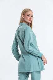 Wio Uniform JASMINE - Kadın Likralı Mint Yeşili Tesettür Üniforma Üst - 3