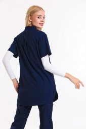 Wio Uniform MELİN - Kadın Likralı Lacivert Tesettür Üniforma Üst thumbnail 2