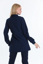 Wio Uniform JASMINE - Kadın Likralı Lacivert Tesettür Üniforma Üst thumbnail 2