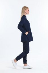Wio Uniform JASMINE - Kadın Likralı Lacivert Tesettür Üniforma Takımı - 3