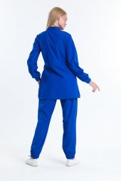 Wio Uniform JASMINE - Kadın Likralı Royal Mavi Tesettür Üniforma Takımı - 2