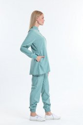 Wio Uniform JASMINE - Kadın Likralı Mint Yeşili Tesettür Üniforma Takımı - 3