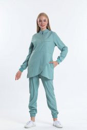 Wio Uniform JASMINE - Kadın Likralı Mint Yeşili Tesettür Üniforma Takımı - 1