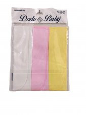 Akyüz Bebe Dodo Baby Pamuklu Renkli 100 Organik Bebek Ağız Mendili 3^lü - 1