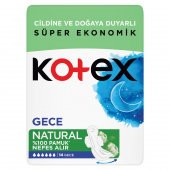 Kotex Natural Ped Gece 14x4 56 Adet - 1