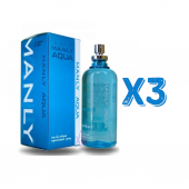 Manly Aqua EDC 125 Ml Erkek Parfüm 3 Adet thumbnail 1