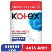 Kotex Ultra Gece Ped 16x4 64 Adet - 1