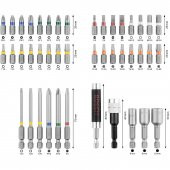 Bosch 43 Parça Vidalama Ucu + Lokma Anahtar Seti - 4