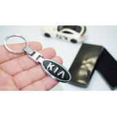 DK Tuning Kia Logo Krom Siyah Metal Çift Yön Anahtarlık Orjinal Ürün - 1