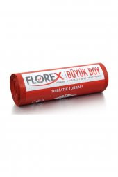 Florex  Tıbbi Atık Baskılı Büyük Çöp Poşeti 470 gr. (10 Rulo / 100 Adet) - 1