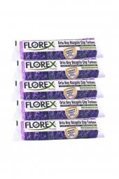 Florex  Büzgülü Orta Boy Çöp Torbası 5 Rulo Lavanta Kokulu - 1