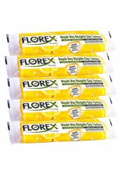 Florex Büzgülü Büyük Boy Çöp Torbası Avantaj Seri 5 Rulo Limon Kokulu - 1