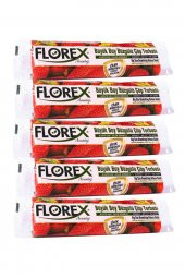 Florex  Büzgülü Büyük Boy Çöp Torbası Avantaj Seri 5 Rulo Çilek Kokulu - 1