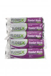 Florex Çöp Poşeti Büyük Boy 65x80 Mavi 5 Rulo 5x10 Toplam 50 Adet - 1