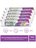 Florex Büzgülü Lavanta Kokulu Orta Boy Çöp Torbası - 5 Rulo - 1