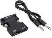 Ses Destekli Hdmi To Vga Monitör Çevirici Dönüştürücü Adaptör - 1