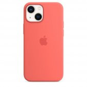 iPhone 13 mini için MagSafe özellikli Silikon Kılıf - Puslu Pembe - 1
