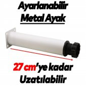 Mobilya Kanepe Baza Koltuk Metal Destek Ayağı Ayarlanabilir Beyaz Ayak 25 cm thumbnail 2