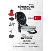 Erato Taşfırınım Doğal Taş Tabanlı Pizza Makinesi Taş Fırın Seti Hediyeli - BEYAZ - 3