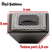 Button Mobilya Çekmece Mutfak Dolap Dolabı Kapak Kapağı Kulpu Kulbu Metal Kulpları Füme Krom 16 Mm - 4