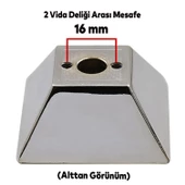 Button Mobilya Çekmece Mutfak Dolap Dolabı Kapak Kapağı Kulpu Kulbu Metal Kulpları Füme Krom 16 Mm - 3