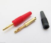 Banana Jack 2 mm Gold Kırmızı+Siyah - 5
