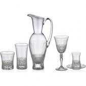 Kcd Antik Sade 31 Parça Cam Sofra Sunum Çeyiz Seti Su Bardak Takımı Kesme El Dekor thumbnail 2