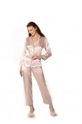 Saten Biyeli Pijama Takımı - 1