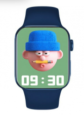 HW8 Max Akıllı Saat 8 Serisi 1.99 İnç Geniş Ekran Mavi Renk Smart Watch thumbnail 1