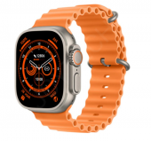 T800 Ultra Smartwatch Kablosuz Şarj IP67 Su Geçirmez  Özelliği 1.99 HD Ekran Turuncu Renk Akıllı Saat thumbnail 2