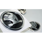DK Tuning Skoda Ön Kaput Bagaj 9cm 8cm Yeni Nesil Logo Amblem Seti - 1