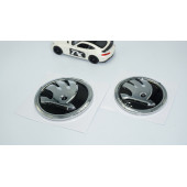 DK Tuning Skoda Ön Kaput Bagaj 9cm 8cm Yeni Nesil Logo Amblem Seti - 2