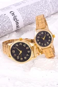 Sevgili Saati Bay Bayan Çift Kol Saatleri Gold Renk Sevgililer Günü Hediyesi ST-304253 thumbnail 3