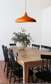 MYLİGHTS RETRO RUSTİK METAL SARKIT TURUNCU AVİZE 35 CM  ÇAP - 1