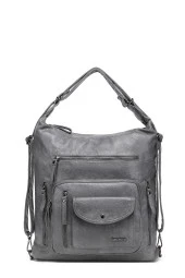 Yıkama Deri Hem Sırt Hem Omuz Kadın Çantası 21-k Barcelona 1580 thumbnail 3