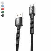LinkTech K551 Micro USB Metal Başlı Data/Şarj Kablosu 3A 1mt - 1