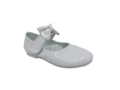 Zerhan 350 Kız Çocuk Beyaz Rugan Fiyonklu Cırtlı Babet thumbnail 2