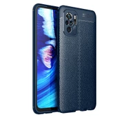 Xiaomi Poco M5S Kılıf Zore Niss Deri Desenli Silikon Kılıf thumbnail 3