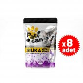 PATİCAN 8 ADET LAVANTA SİLİKA KRİSTAL KEDİ KUM 5LT - 1