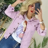 Bayan Renkli Kot Ceket 61165 - 1