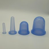 Silikon Selülit ve Yüz  Masaj Kupa Seti 4lü Mavi Renk thumbnail 1